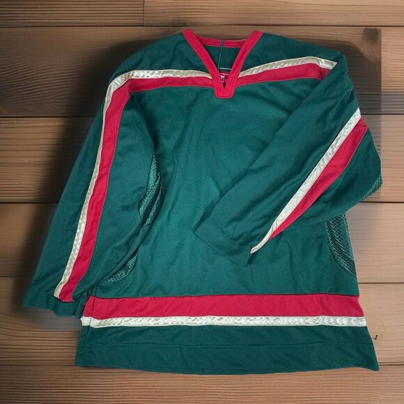 CCM Other - CCM Hockey Jersey Made in Canada Blank Green Red Gold 21 L Minnesota Wild Colors